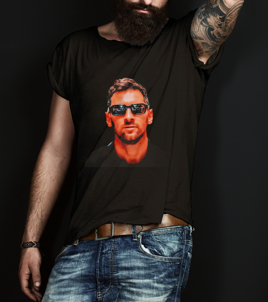 Lionel Messi Inter Miami Sunglasses Cool Soccer Star Look T-Shirt