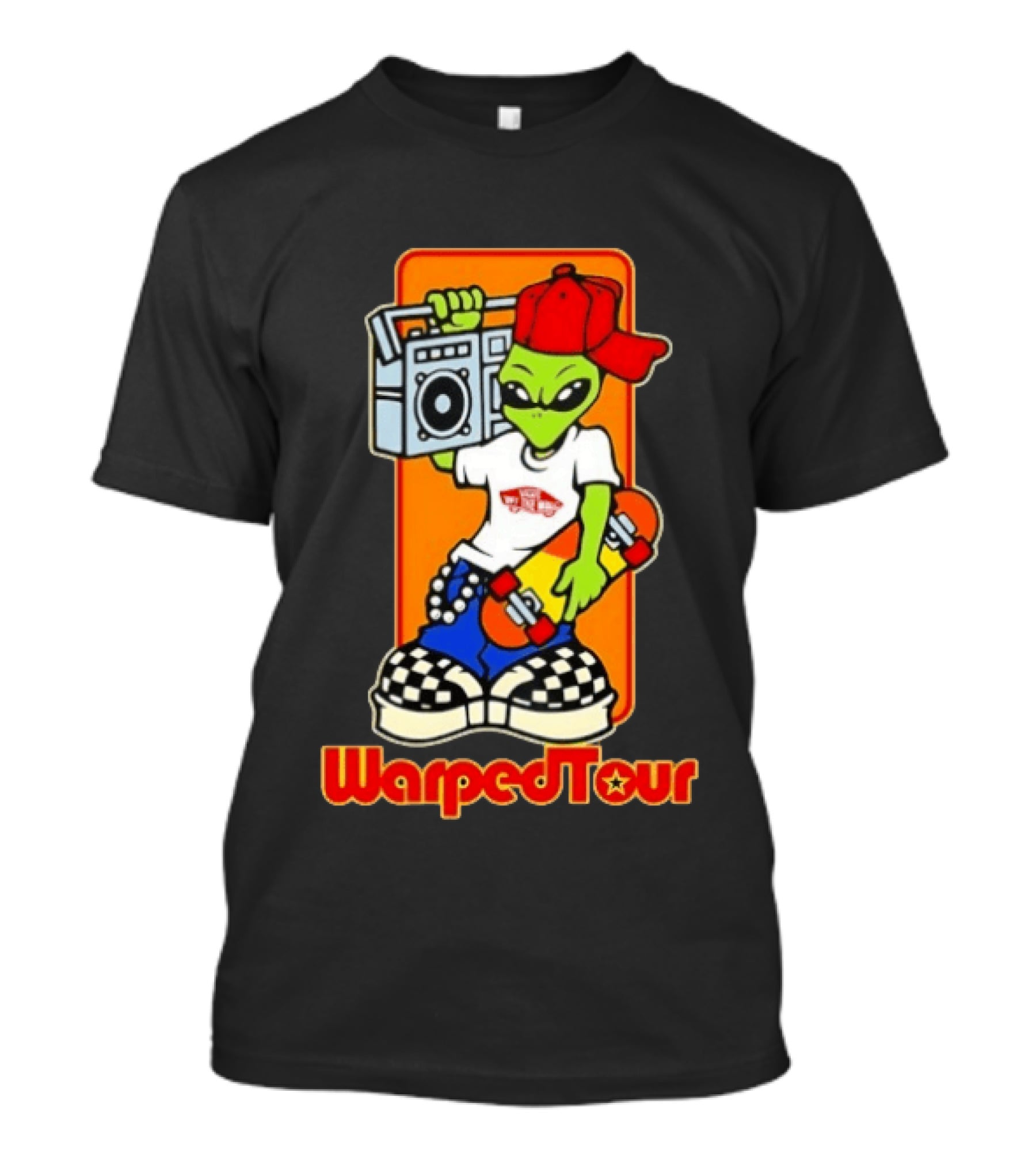 Vans Off The Wall Alien Skater Boombox Warped Tour Checker Shoes T-Shirt