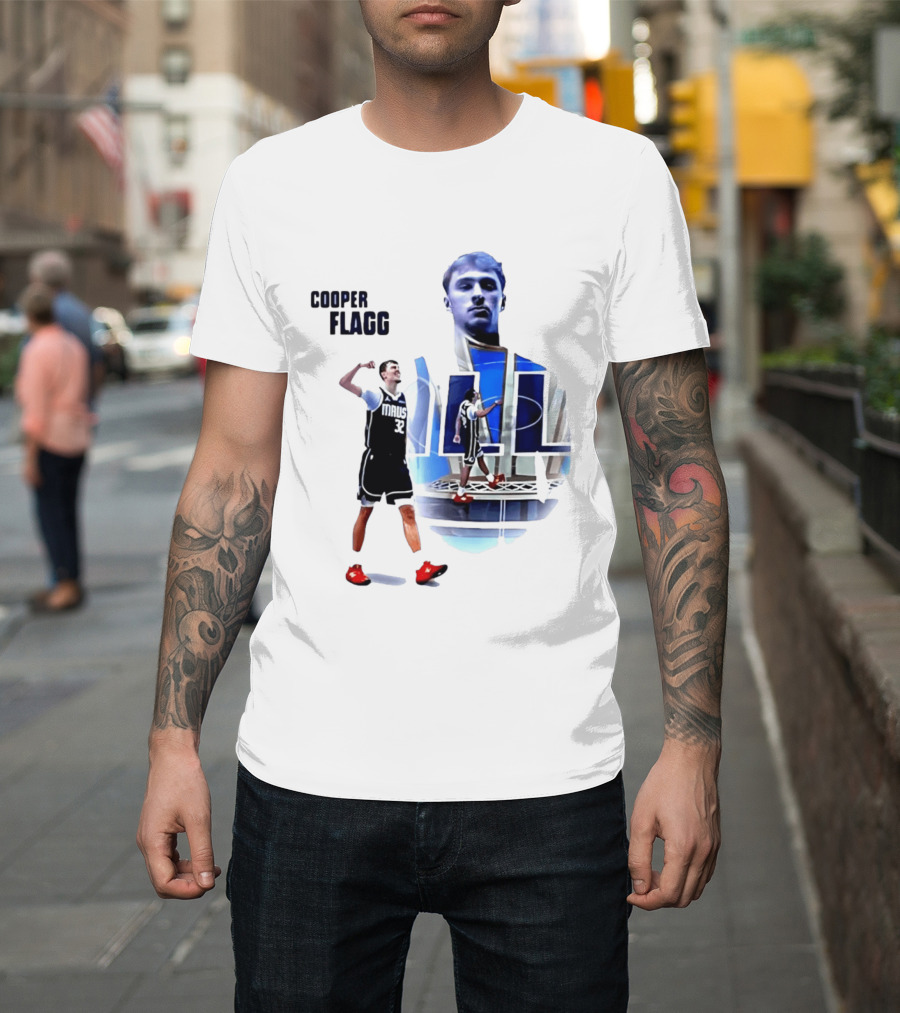 Cooper Flagg Dallas Mavericks MAUS 32 Basketball Player Art 2026 NBA Rookie Of The Year T-Shirt