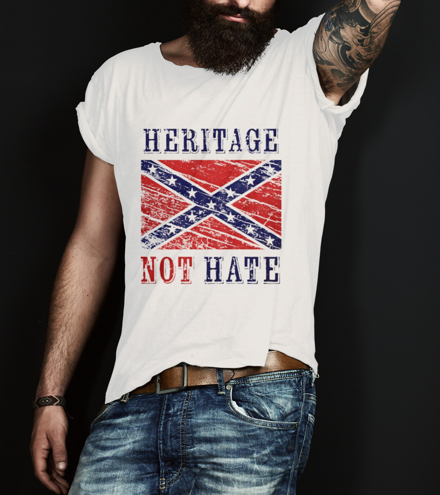 Heritage Not Hate Confederate Flag Southern T-Shirt