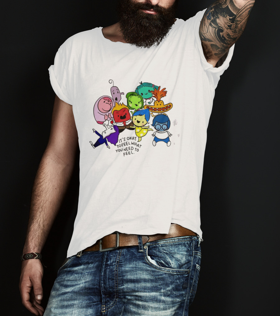Inside Out Characters It's Okay To Feel What You Need To Feel Pixar T-Shirt