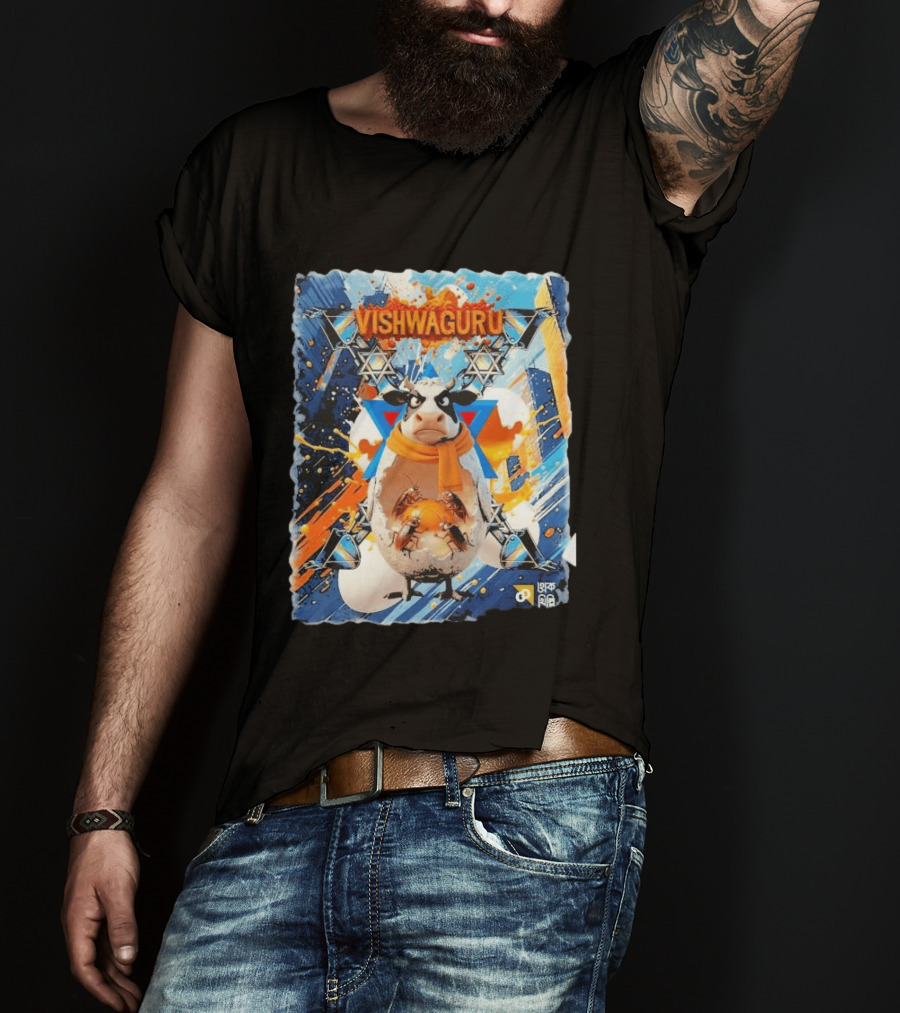 Vishwaguru Cow 2026 Stars Abstract T-Shirt