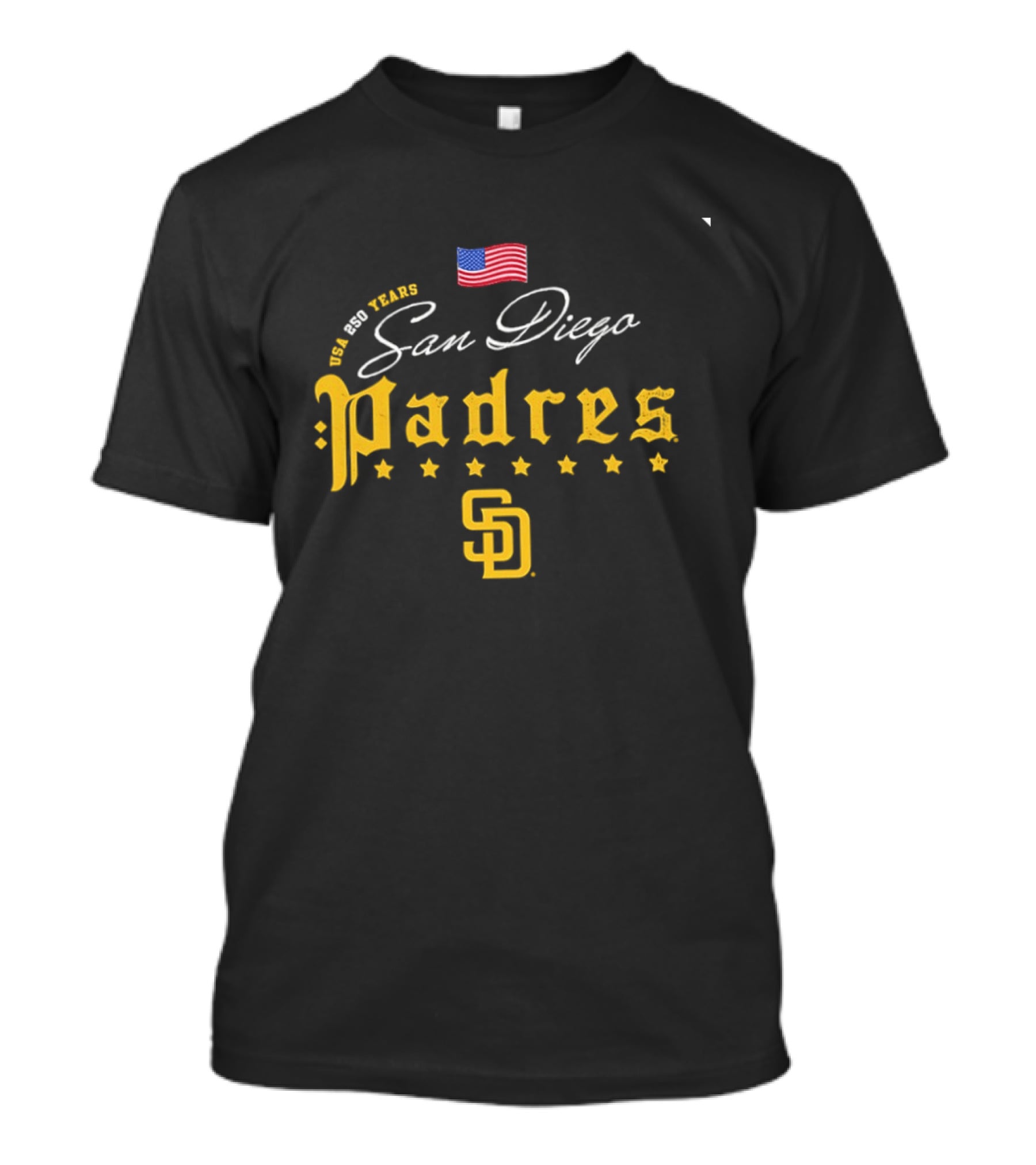 San Diego Padres USA 250 Years 4th Of July Celebration Stars And Stripes Edition T-Shirt