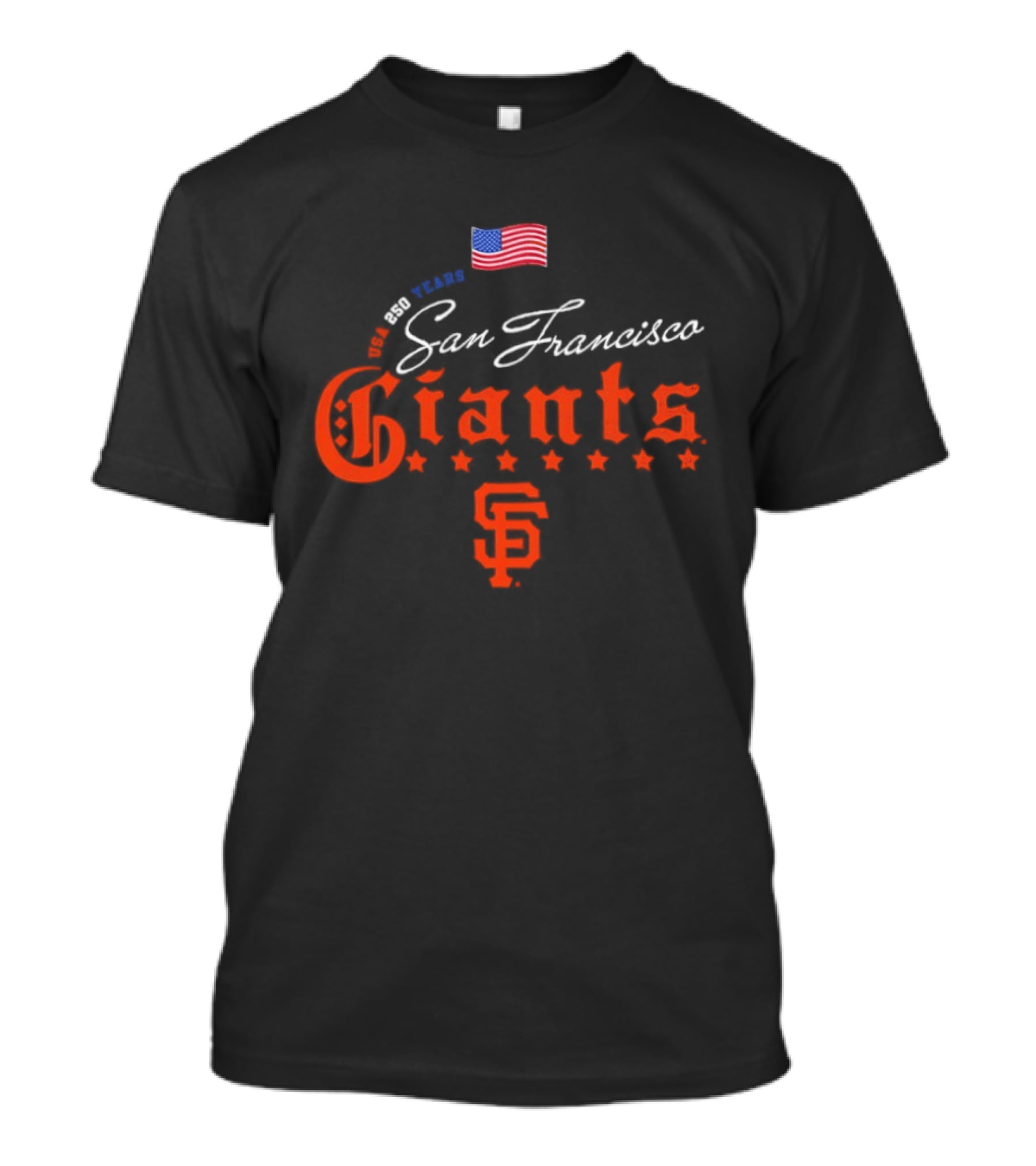 San Francisco Giants MLB USA American Flag 4th Of July Celebration T-Shirt