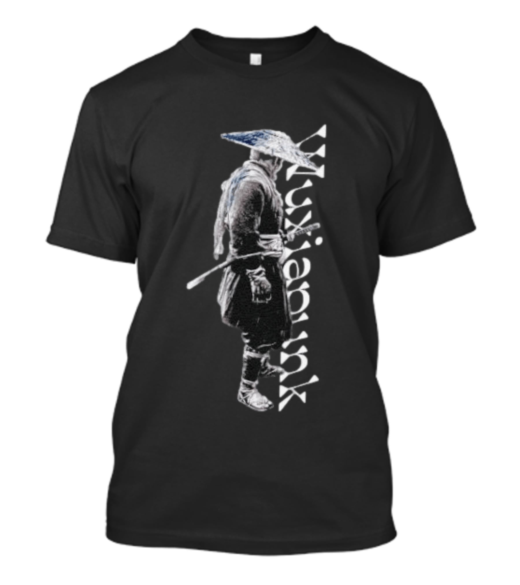 Straw Hat Wuxia Ronin Swordsman Wuxiapunk T-Shirt
