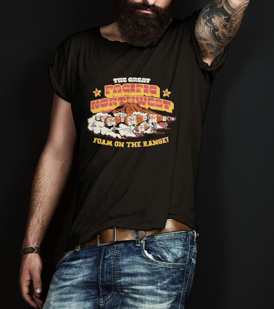 The Great Pacific Northwest Foam On The Range Rainier Beer Mountain T-Shirt