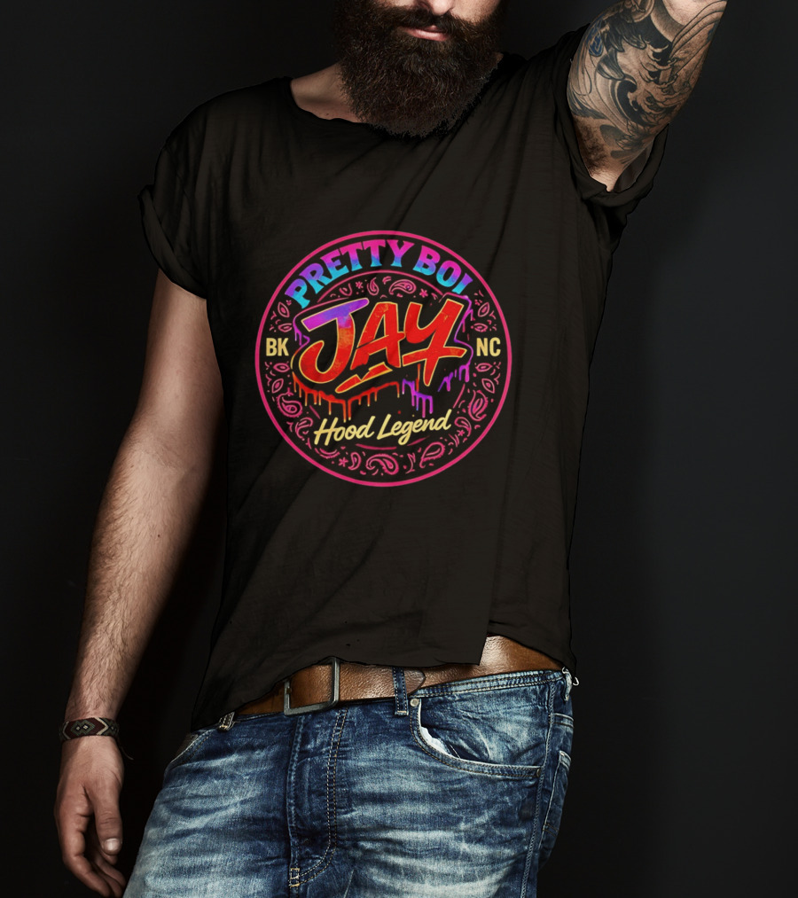 Pretty Boi Jay BK NC Hood Legend Graffiti T-Shirt
