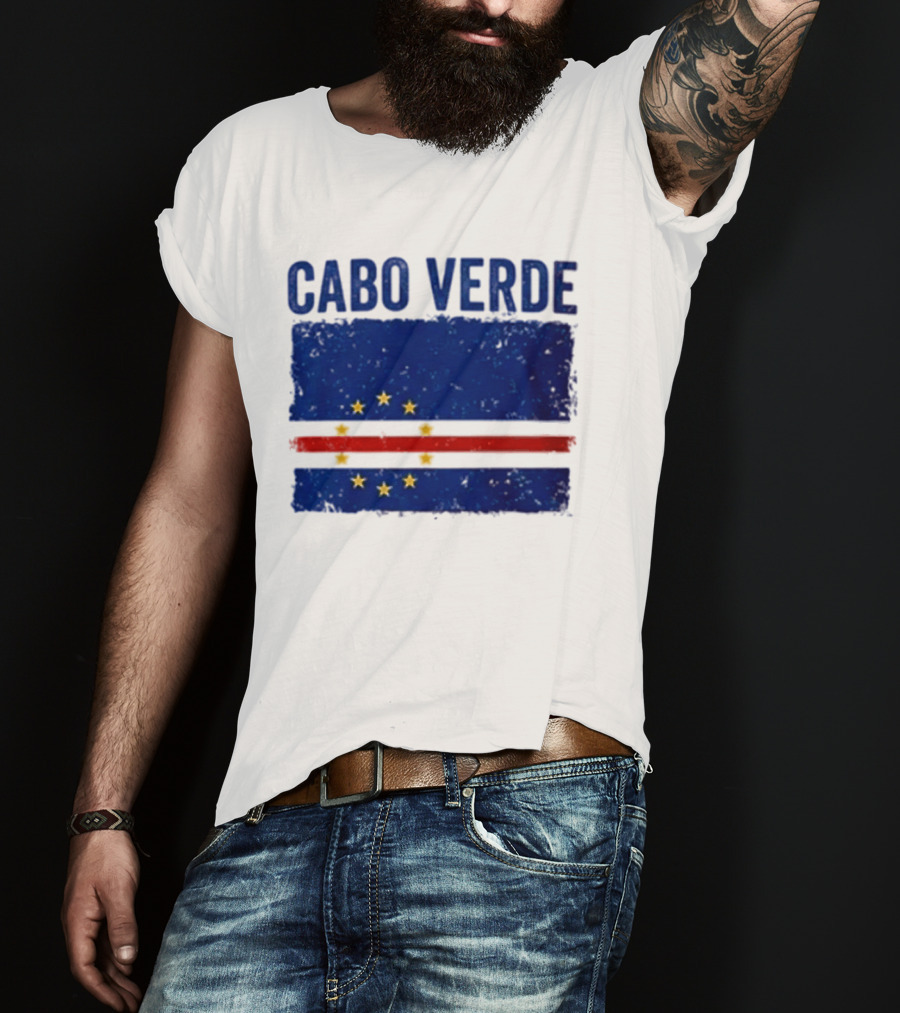 Cabo Verde Flag African Country Patriotic Stars And Stripes T-Shirt