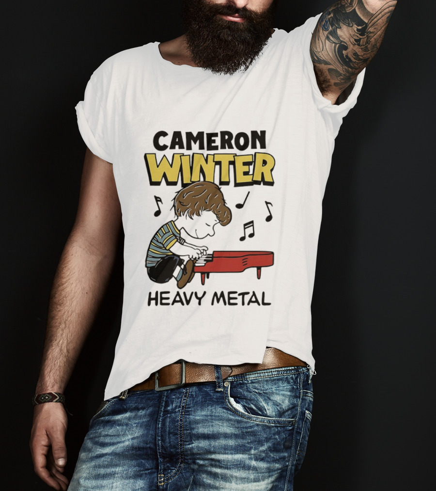 Cameron Winter Heavy Metal Schroeder Peanuts Comic Piano T-Shirt