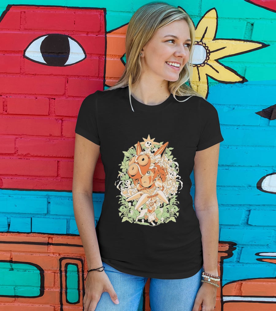 Princess Mononoke Moro Kodama Spirit Forest Adventure T-Shirt