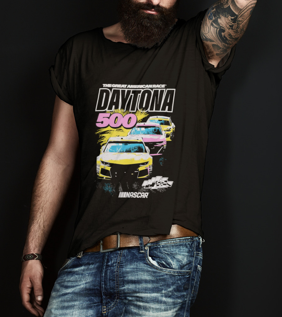 Daytona 500 NASCAR Racing The Great American Race Stock Car Competition T-Shirt