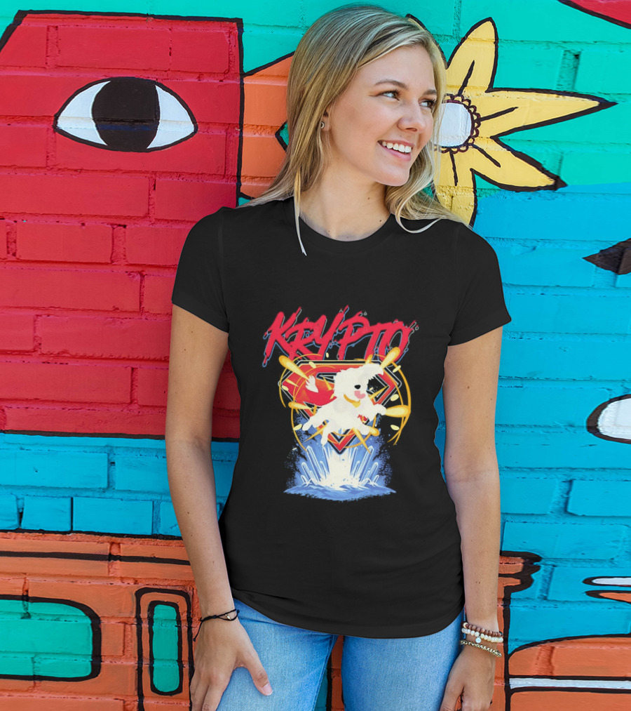 Krypto The Superdog With Superman Symbol And Skateboard T-Shirt