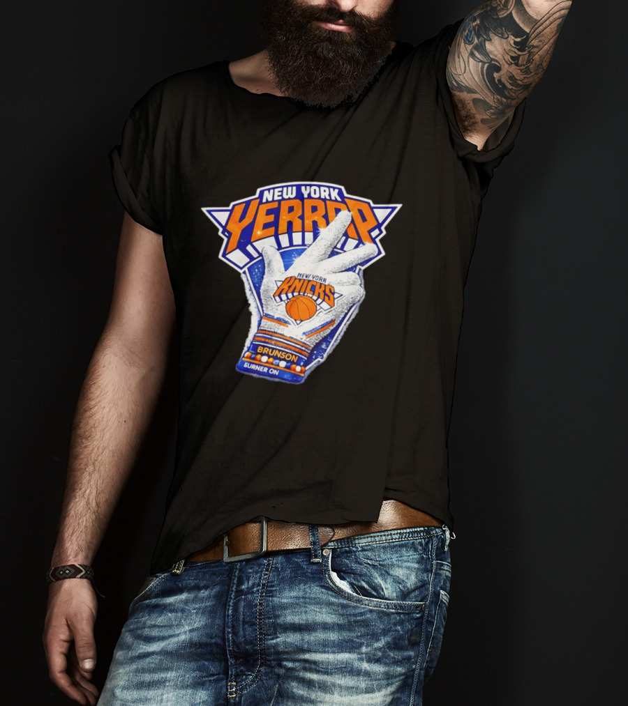 New York Yerrrp Jalen Brunson Knicks Burner On T-Shirt