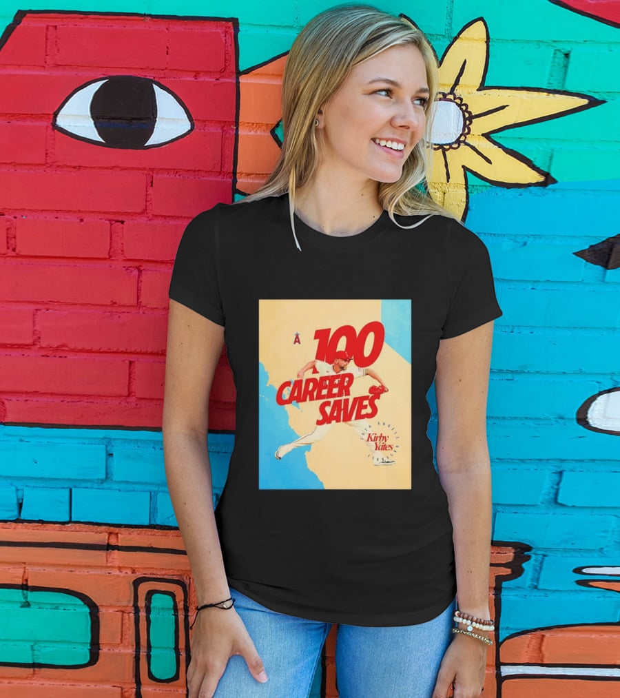 Los Angeles Angels Kirby Yates 100 Career Saves Milestone 2026 T-Shirt