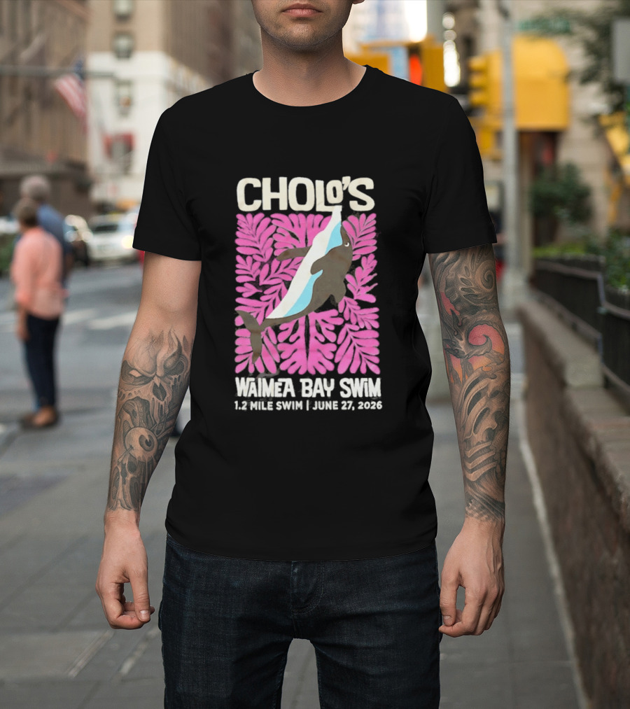 Cholo's Waimea Bay Swim 1.2 Mile Swim June 27 2026 T-Shirt