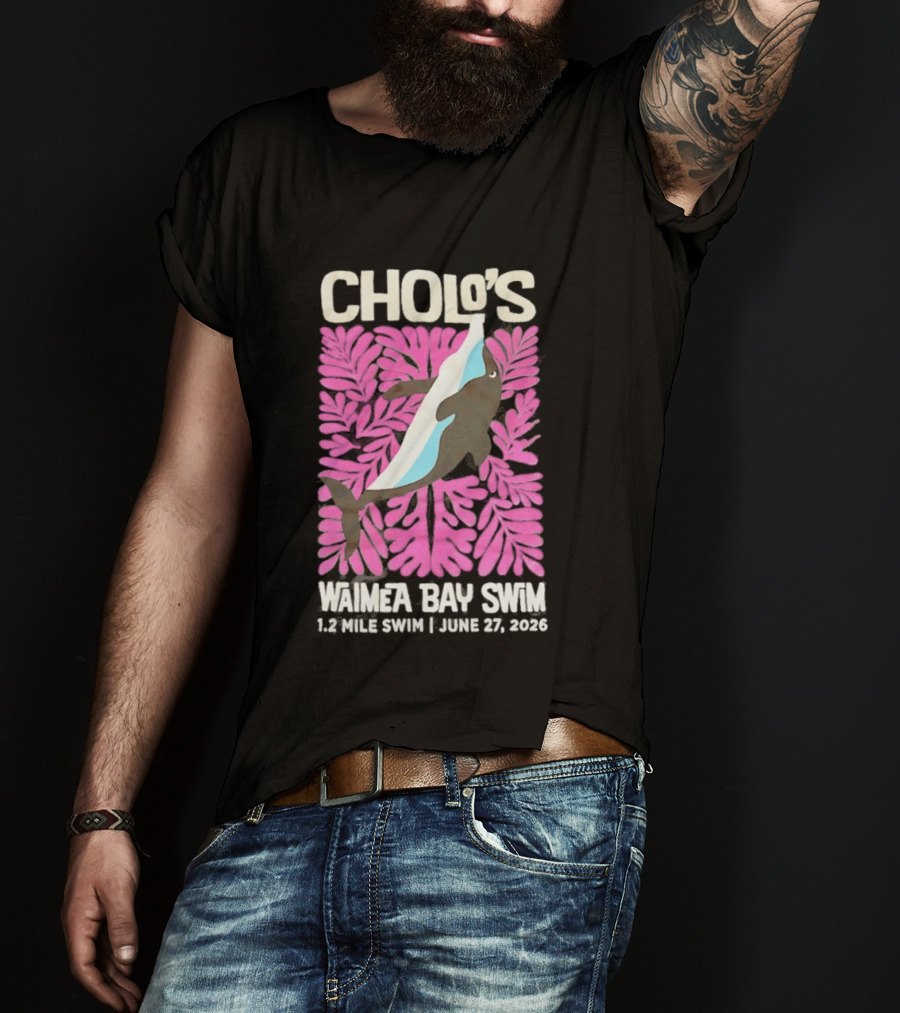 Cholo's Waimea Bay Swim 1.2 Mile Swim June 27 2026 T-Shirt