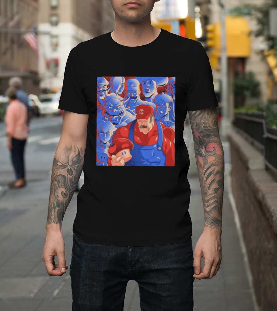 Leader Of Mushrooms Mario Nostalgic Gaming Characters T-Shirt