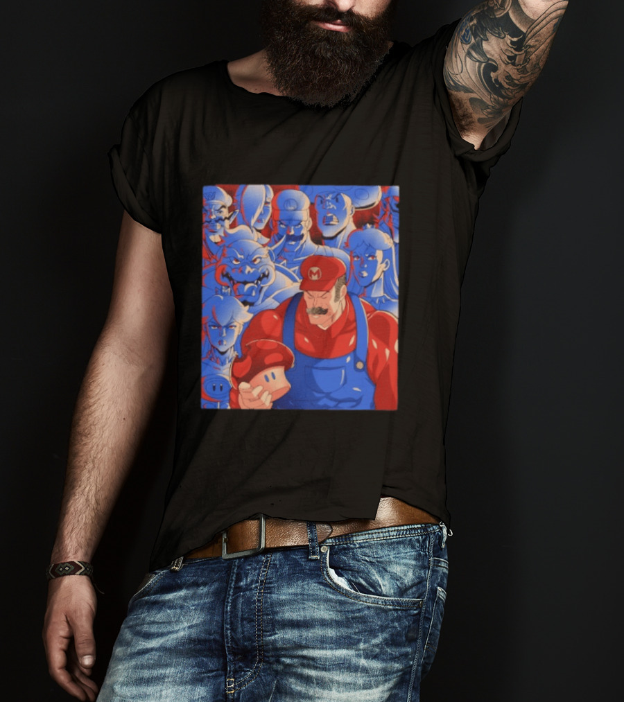 Leader Of Mushrooms Mario Nostalgic Gaming Characters T-Shirt