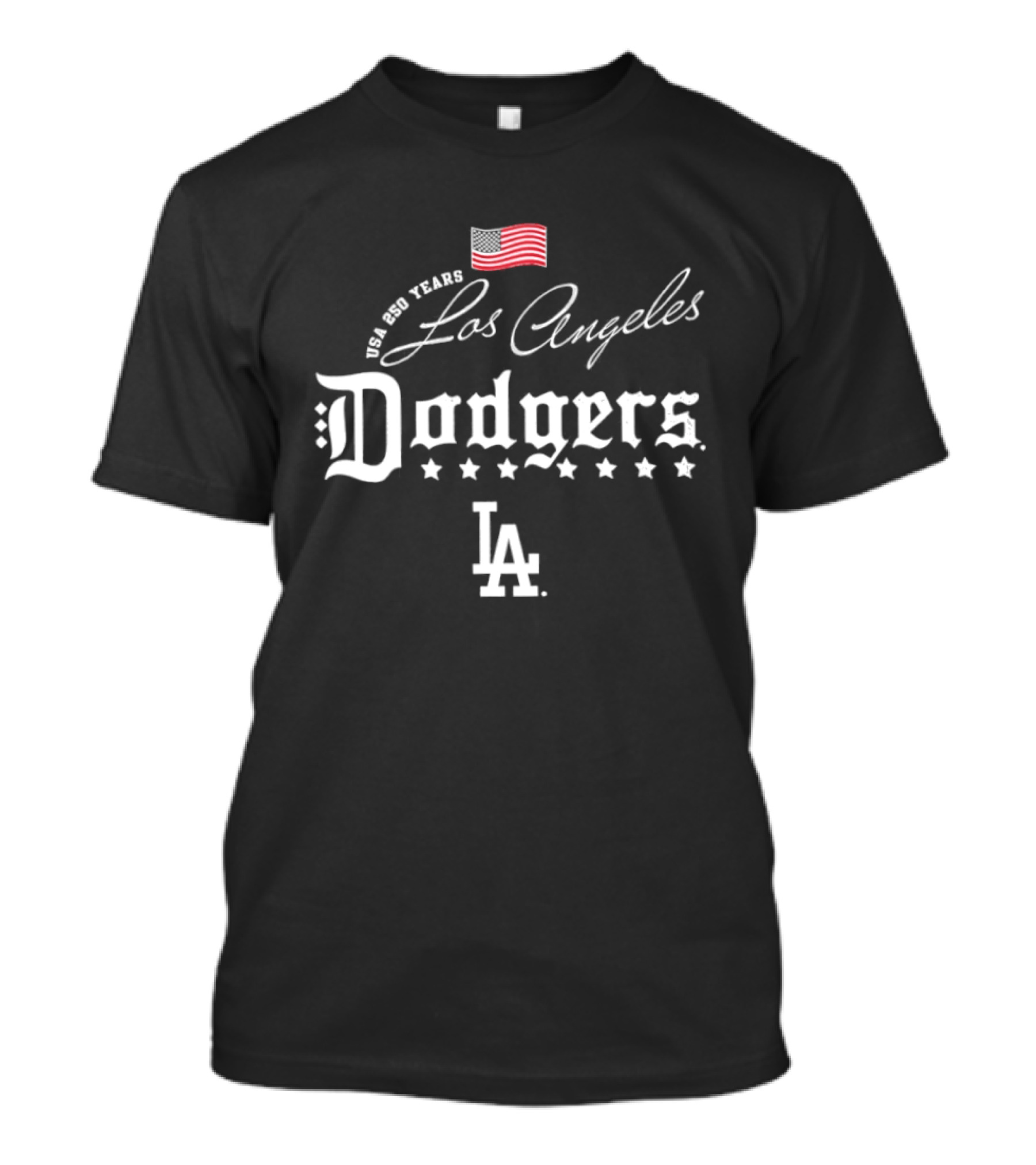 Los Angeles Dodgers MLB USA 250 Years Celebration Happy 4th Of July T-Shirt