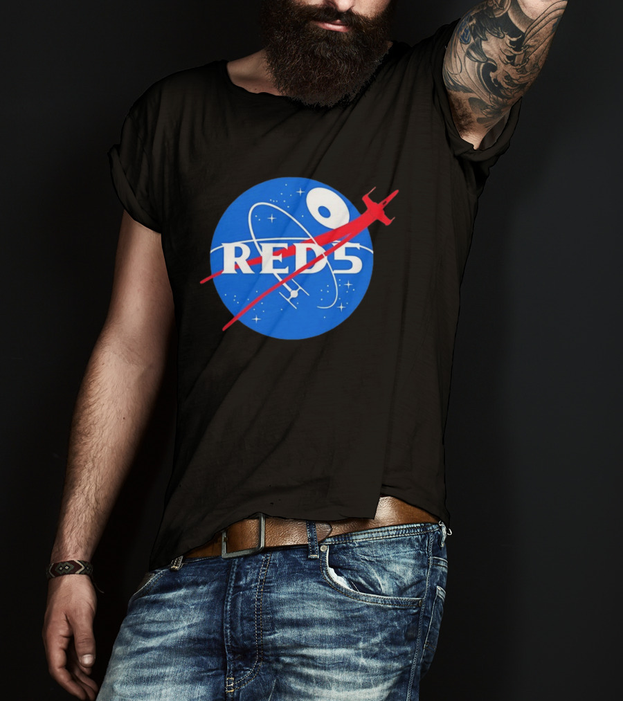 Red 5 NASA Space X Wing Mashup Astronaut Star T-Shirt