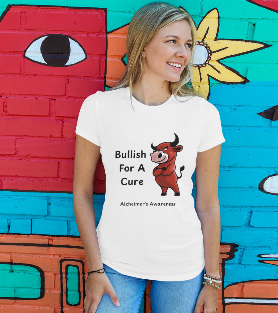 Bullish For A Cure Alzheimer's Awareness Red Bull T-Shirt