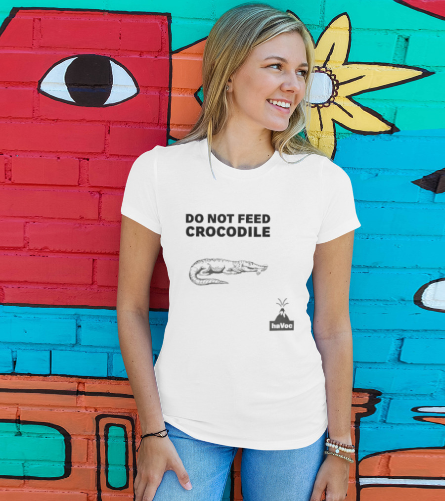 Do Not Feed Crocodile Jurassic Park Style Warning T-Shirt