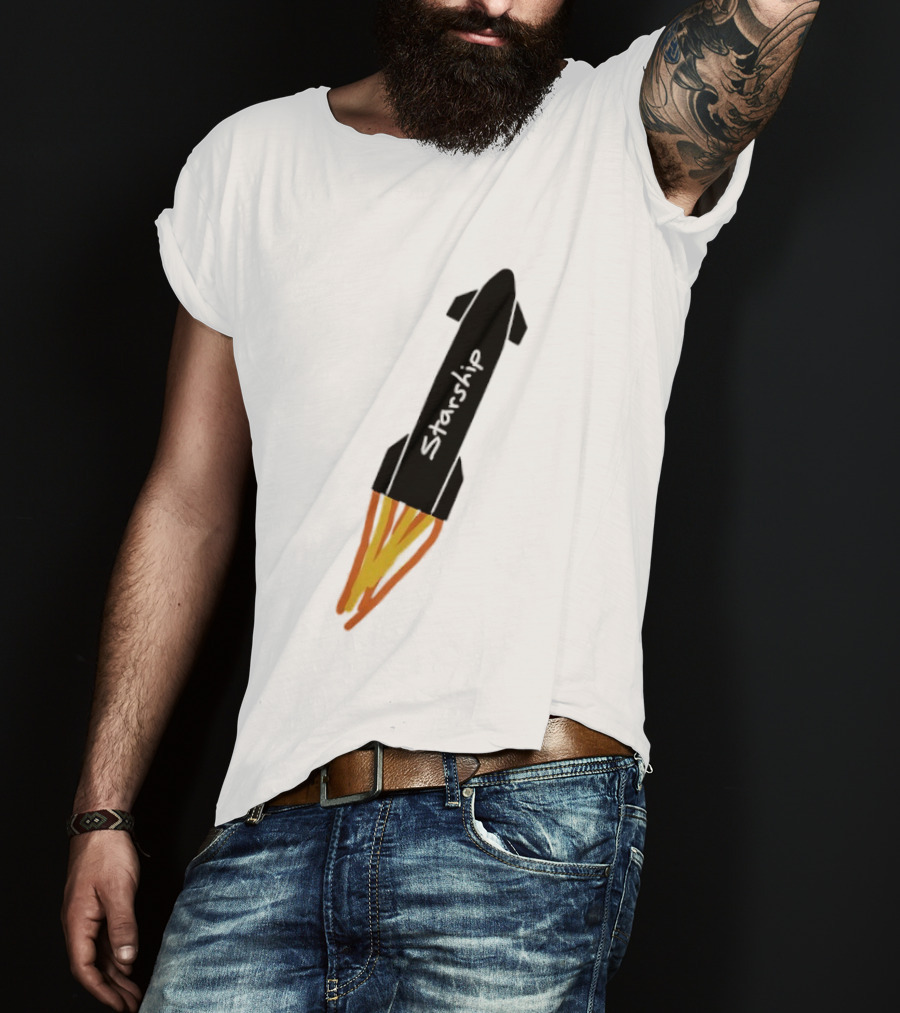 Starship Rocket SpaceX Space Exploration T-Shirt