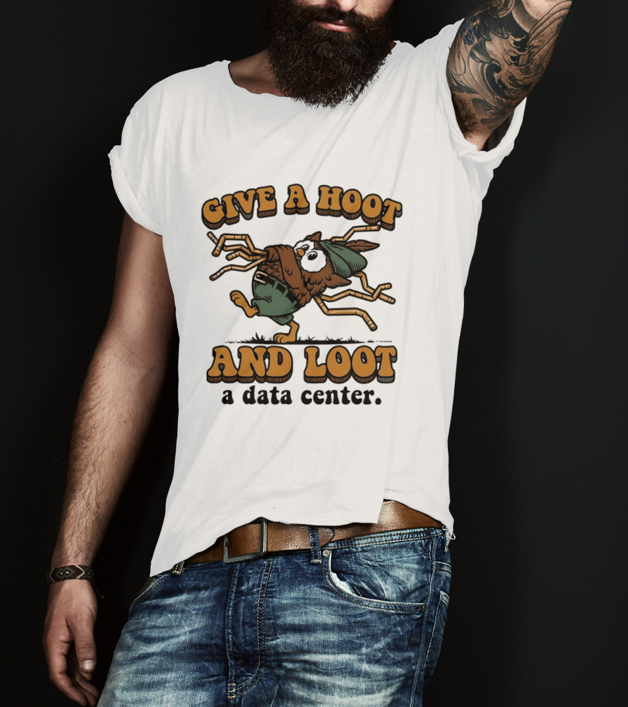 Give A Hoot And Loot A Data Center Owl With Circuit Board Wings T-Shirt