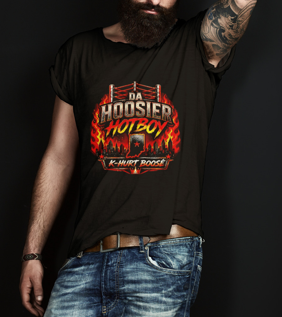 Da Hoosier Hotboy K Hurt Boosé Indiana Cityscape Wrestling Ring T-Shirt