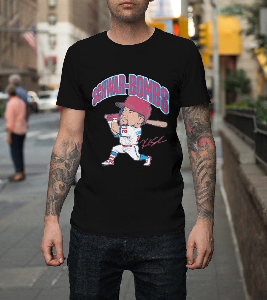 Philadelphia Phillies Kyle Schwarber Schwar Bombs Major League Baseball T-Shirt