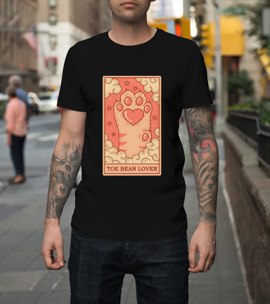 Toe Bean Lover Cat Paw Heart And Stars Whimsical T-Shirt