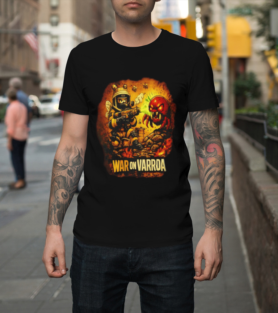 War On Varroa Beekeeper Tactical Combat Against Varroa Mite T-Shirt