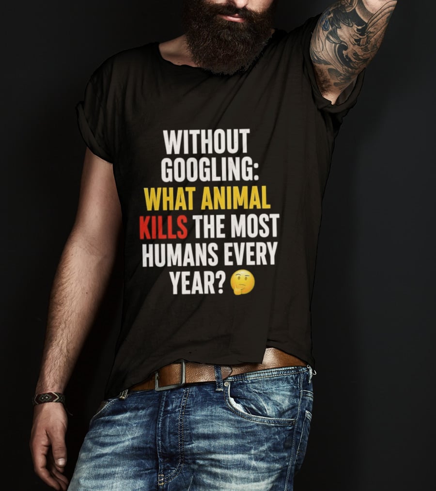 Without Googling What Animal Kills The Most Humans Every Year Emoji Challenge T-Shirt