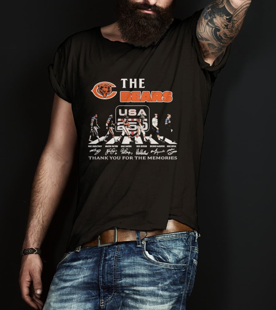 The Chicago Bears Abbey Road USA 250 Thank You For The Memories T-Shirt