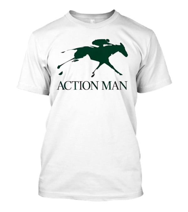 ACTION MAN Horse Racing Iconic Athlete Equestrian Speed T-Shirt