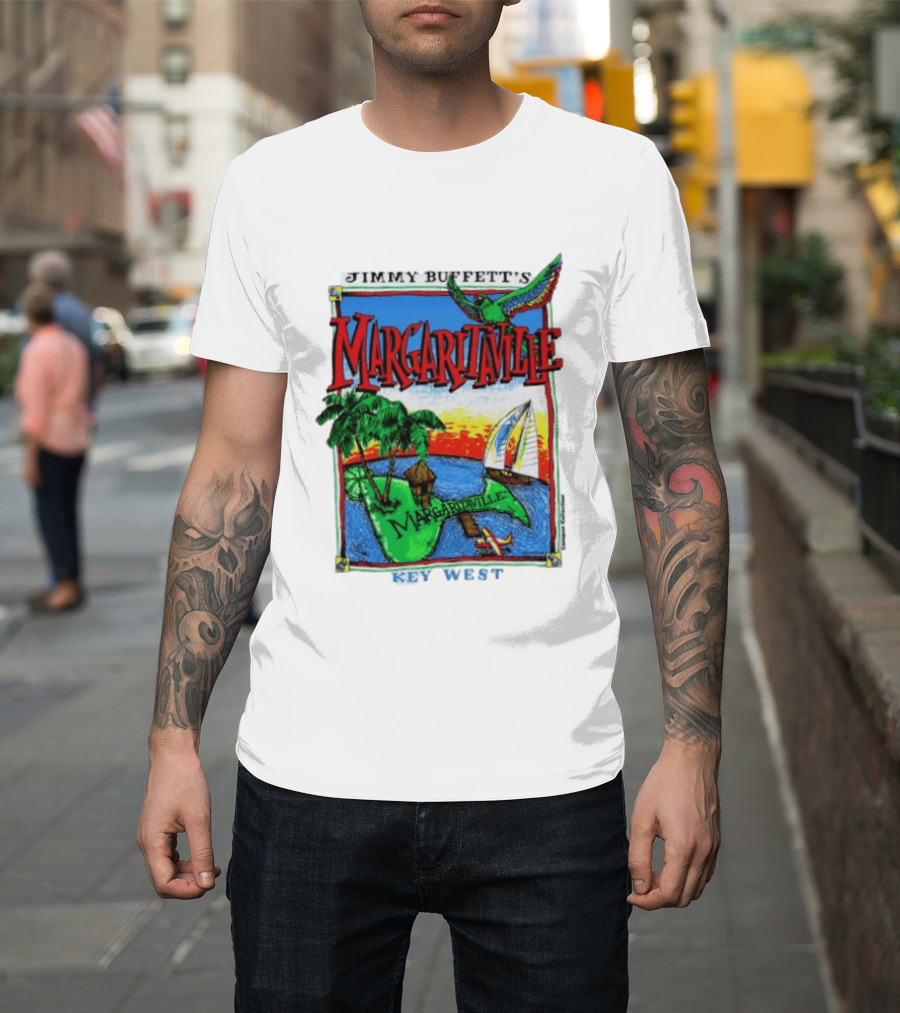 Jimmy Buffett's Margaritaville Key West Island Tropical Paradise Sailing Adventure T-Shirt