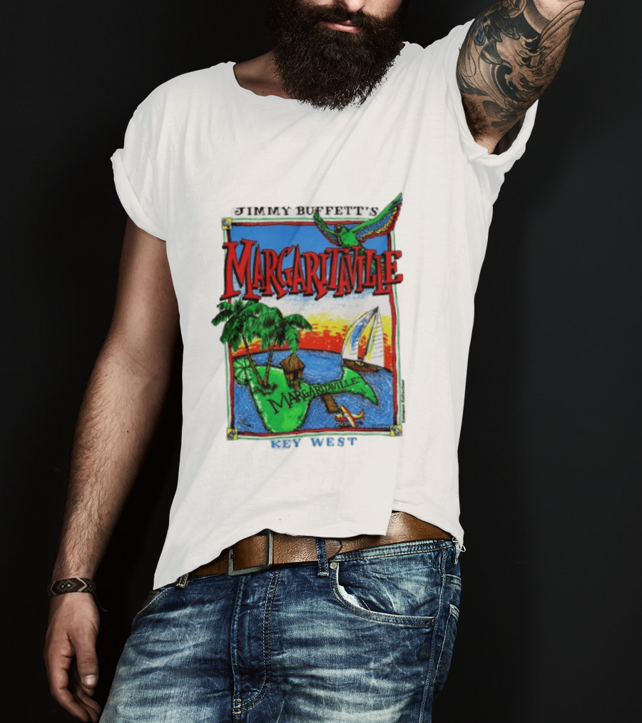 Jimmy Buffett's Margaritaville Key West Island Tropical Paradise Sailing Adventure T-Shirt