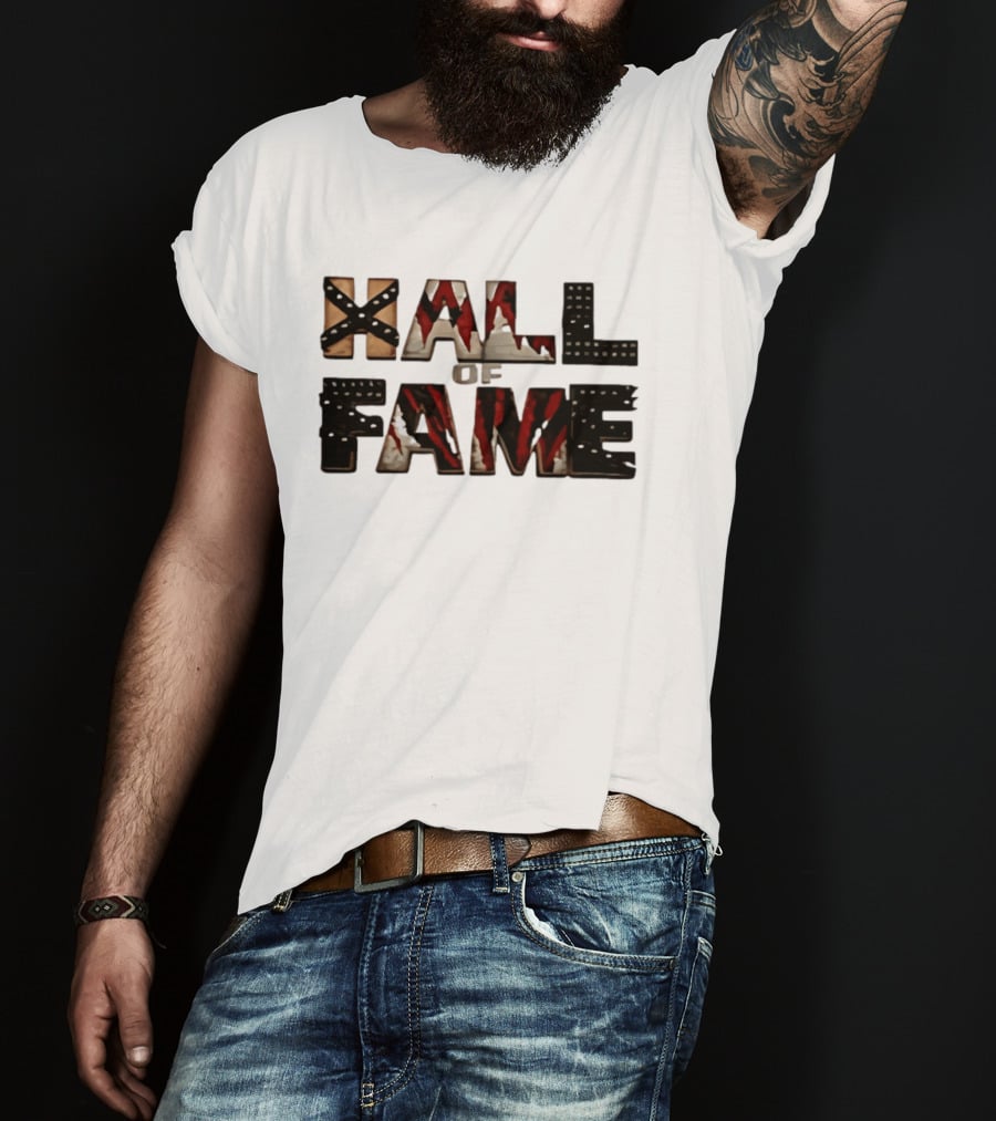 Hall Of Fame Horror Themed Letters With Blood Splatter T-Shirt