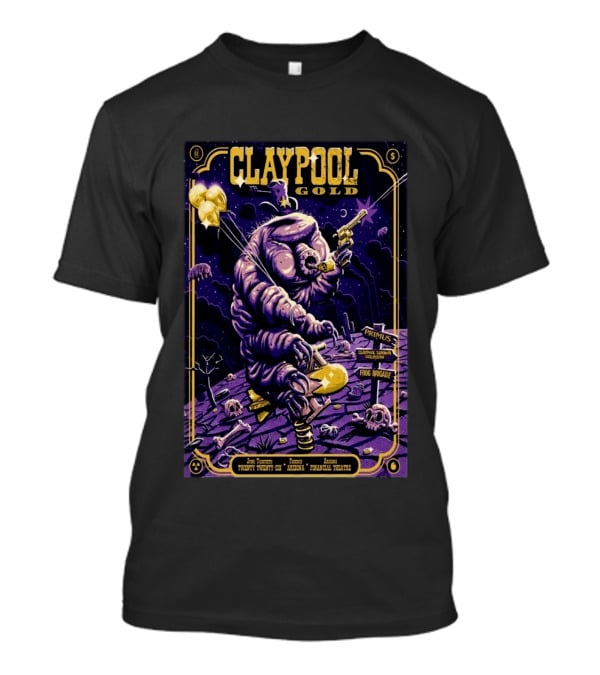 Claypool Gold Primus Frog Brigade Arizona Financial Theatre Phoenix June 30 2026 T-Shirt