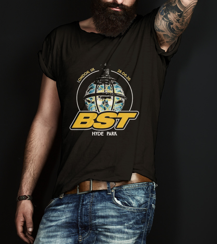 BST Hyde Park Festival London UK 28 June 2026 Globe Design Ateez Event T-Shirt