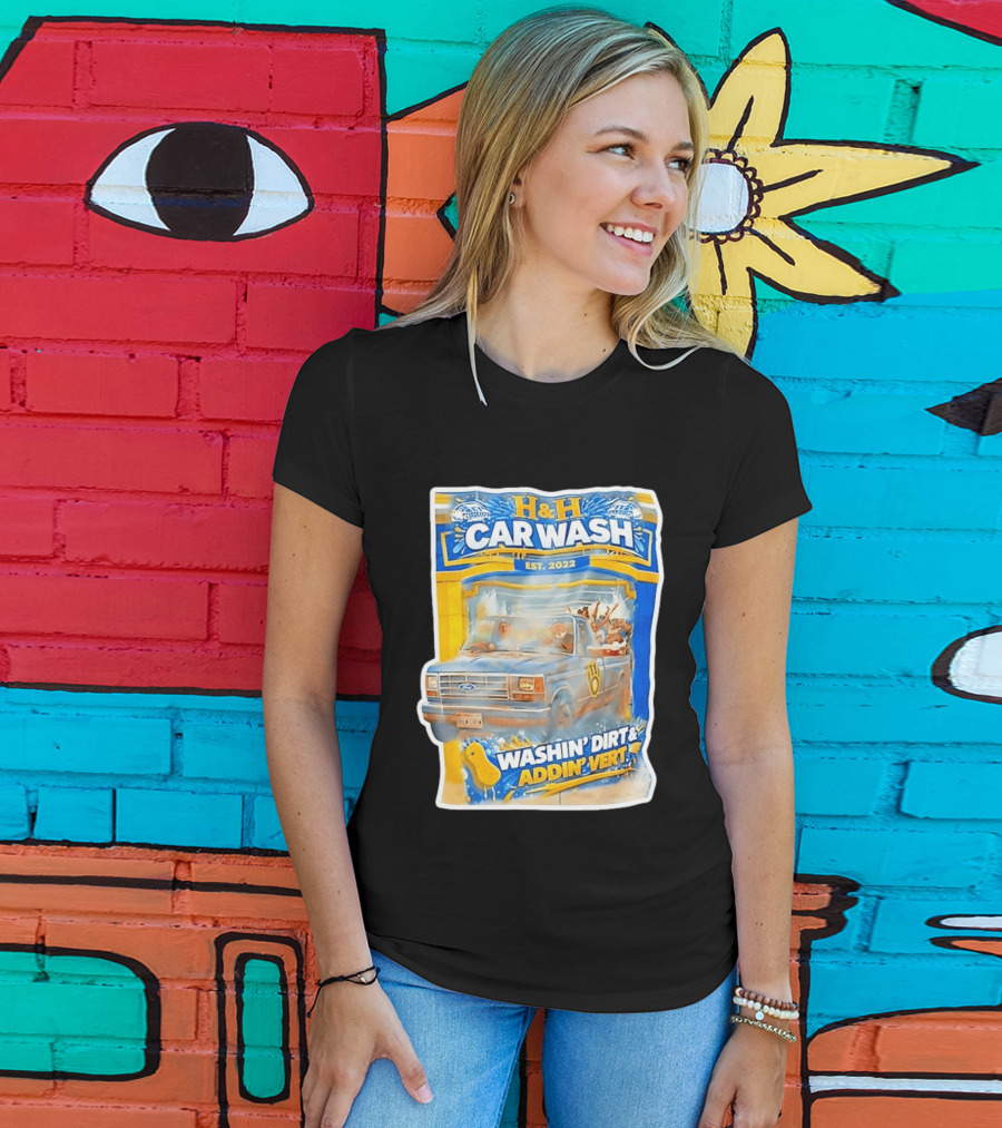 H And H Car Wash Washin' Dirt And Addin' Vert Milwaukee Brewers Est. 2022 T-Shirt
