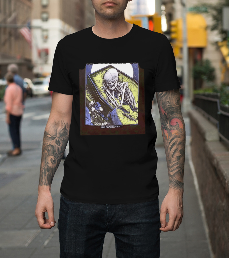 The Unforgiven II Skeleton Coffin Floral T-Shirt