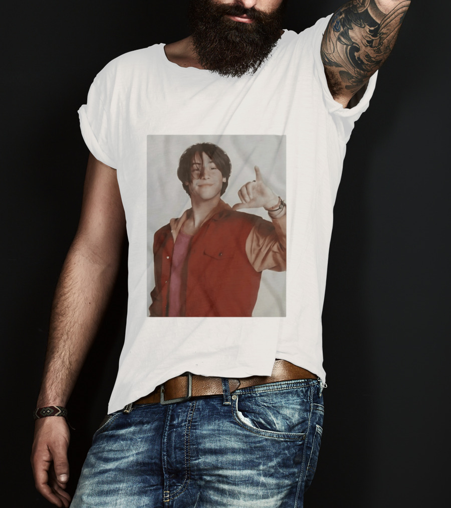 Keanu Reeves Hang Loose 90s Vintage Style Nostalgia Iconic Gesture T-Shirt