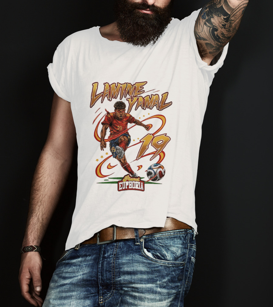 Lamine Yamal Number 19 Planet Euphoria Football T-Shirt