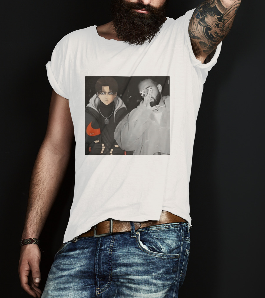 Levi Ackerman Nike Puffer Jacket Drake Crossover Fashion T-Shirt