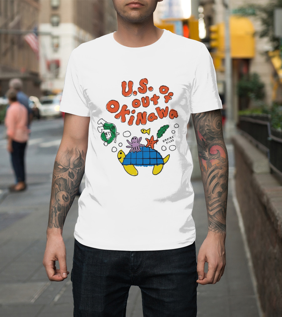Empire Files U.S. Out Of Okinawa Turtle Octopus T-Shirt