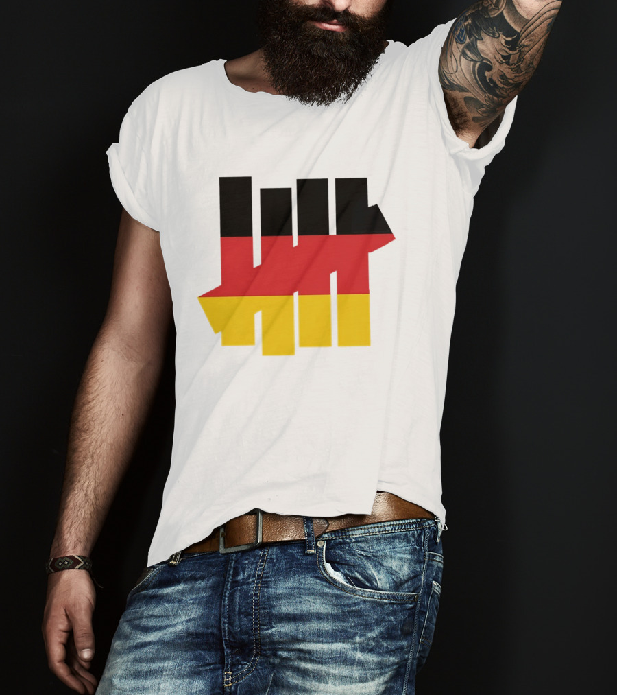 Germany Flag Undefeated Tally Marks Black Red Gold T-Shirt