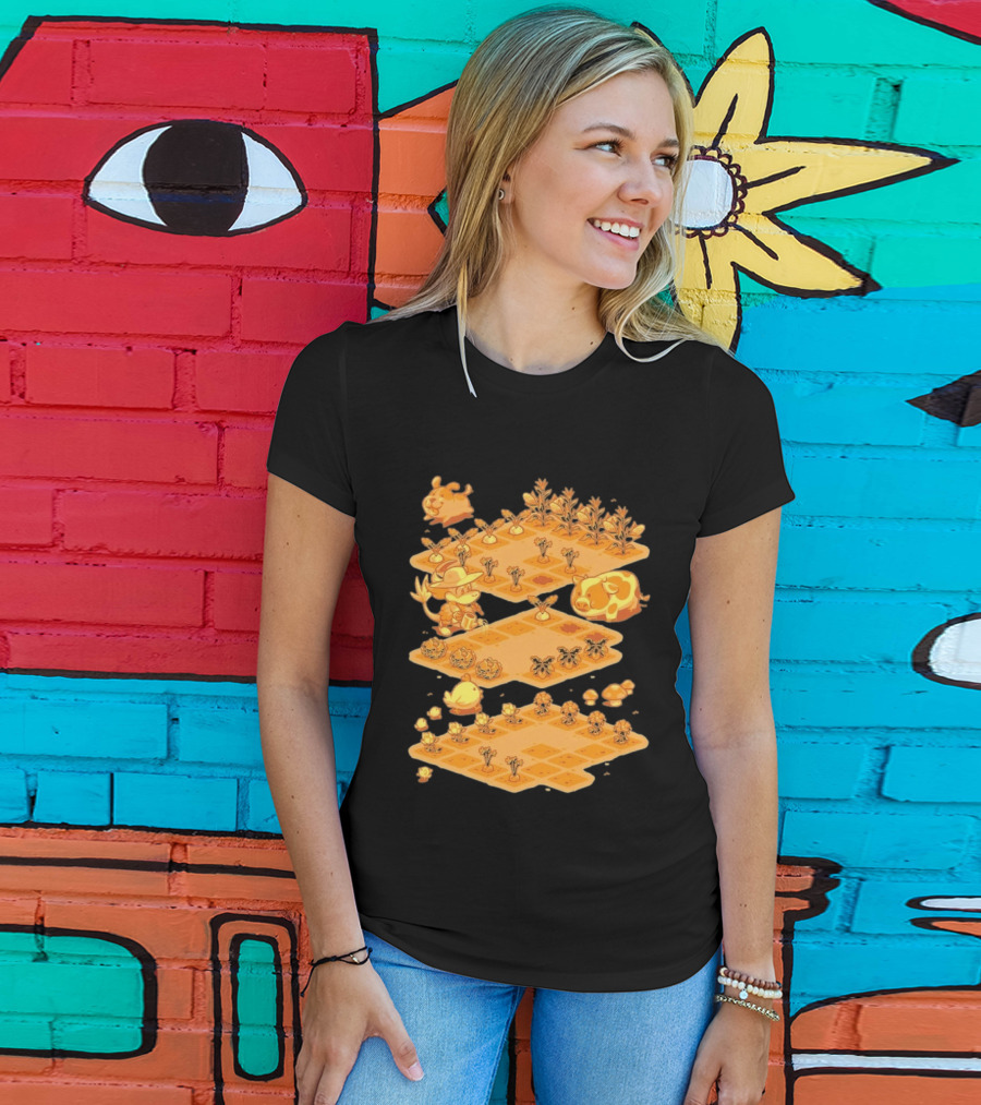 GDQ Happy Harvest Farm Simulation Cute Animals And Crops T-Shirt
