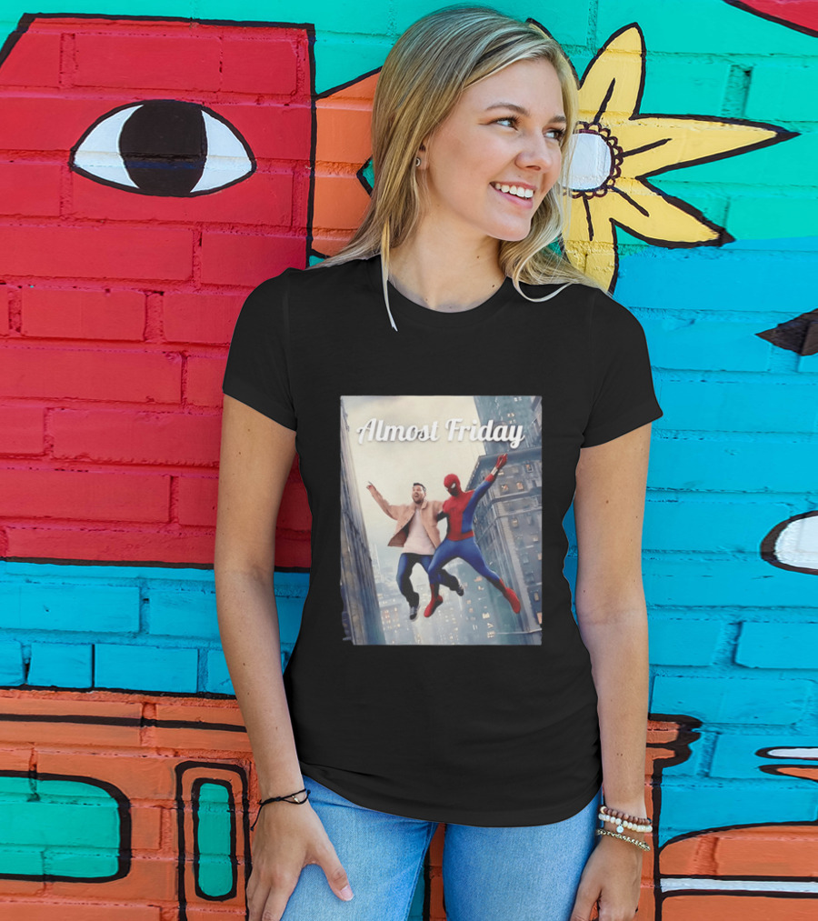 Almost Friday Lionel Messi Spider Man Cityscape Adventure T-Shirt