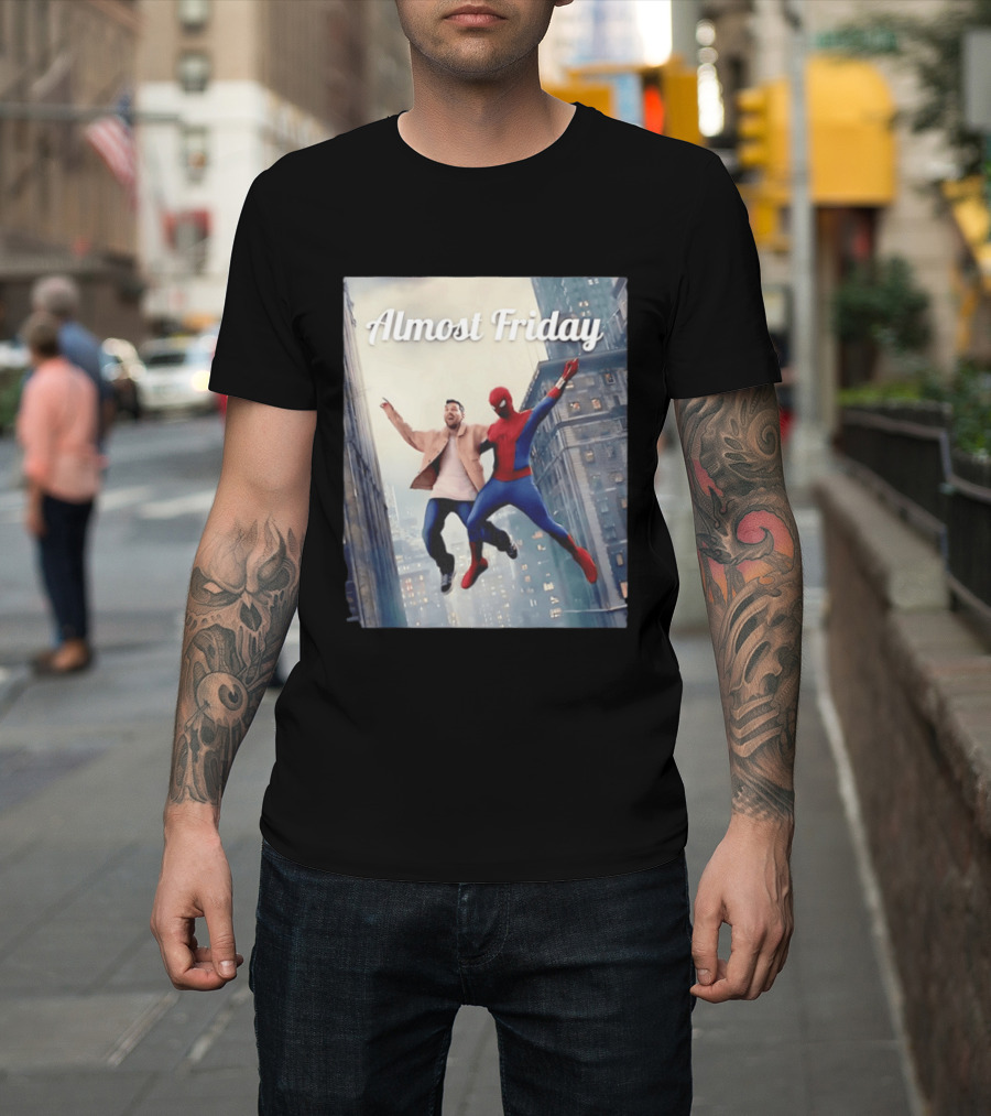 Almost Friday Lionel Messi Spider Man Cityscape Adventure T-Shirt